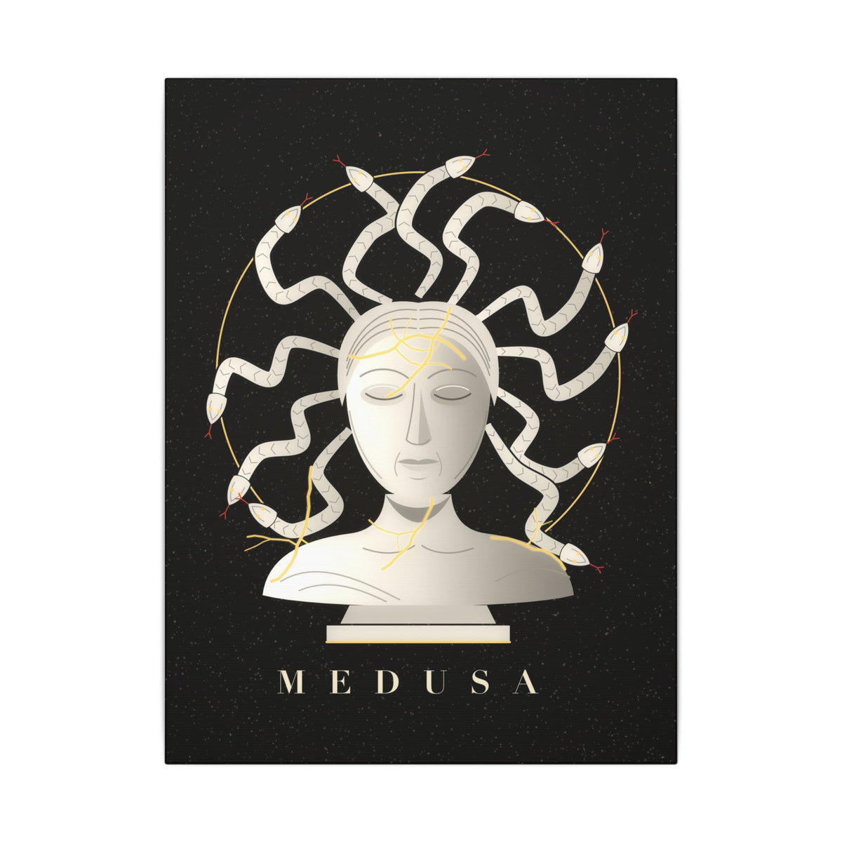 Kintsugi Medusa gallery canvas print, view 3