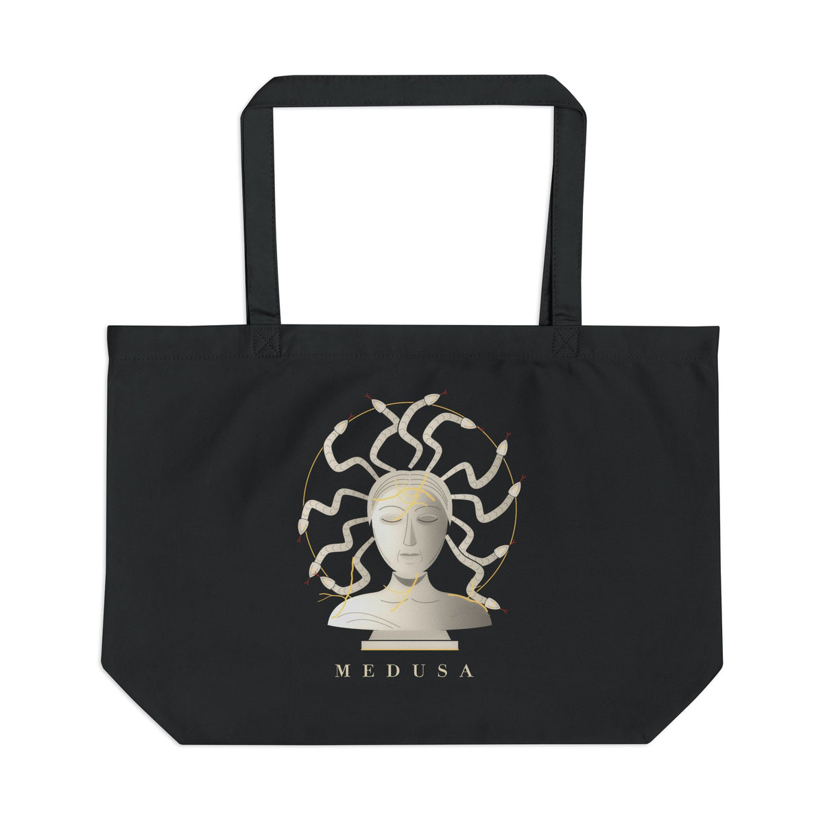 Kintsugi Medusa organic cotton tote bag, view 1