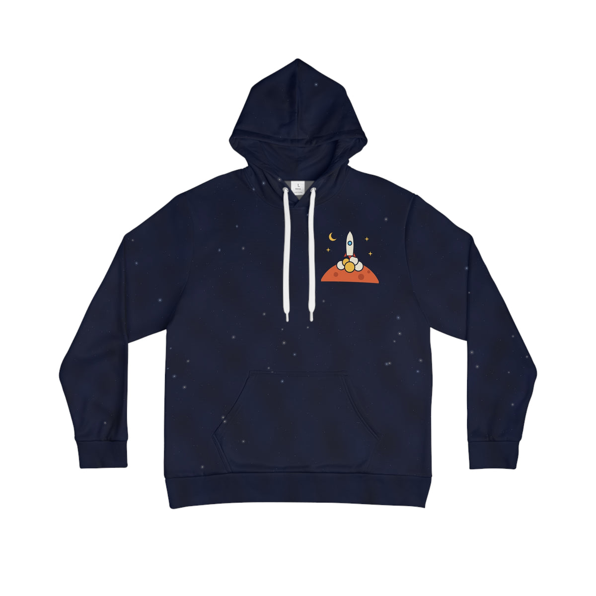 To the Moon all-over print hoodie, view 3