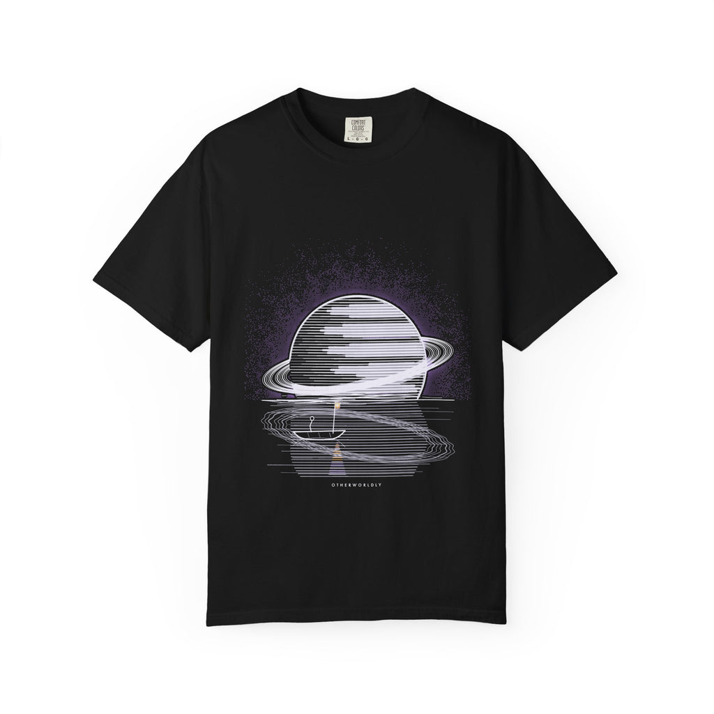 Otherworldly graphic tee in Black, original art by AuraCanvas