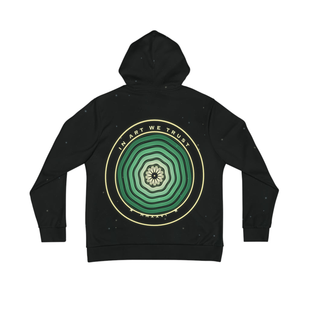 In Art We Trust all-over print hoodie, view 1