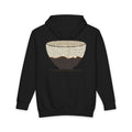 Raku heavyweight hoodie in Black, original art by AuraCanvas