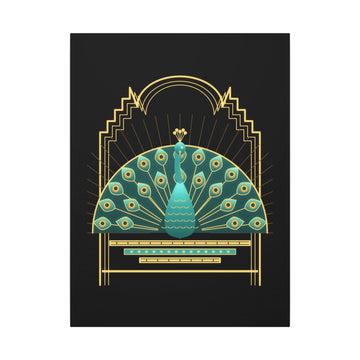 Deco Peacock Canvas