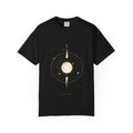 Moon & Mercury graphic tee in Black, original art by AuraCanvas