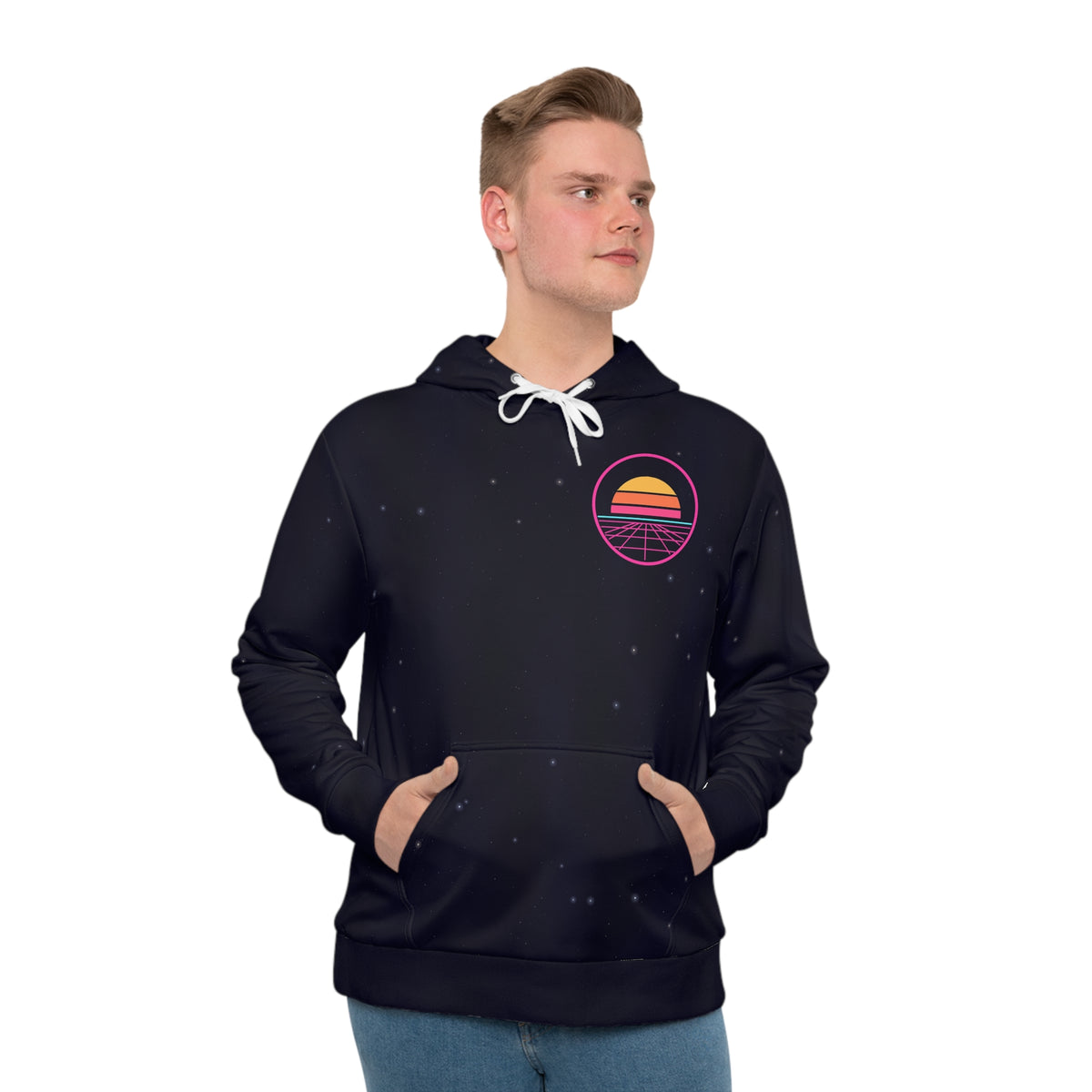 Outrun all-over print hoodie, view 4