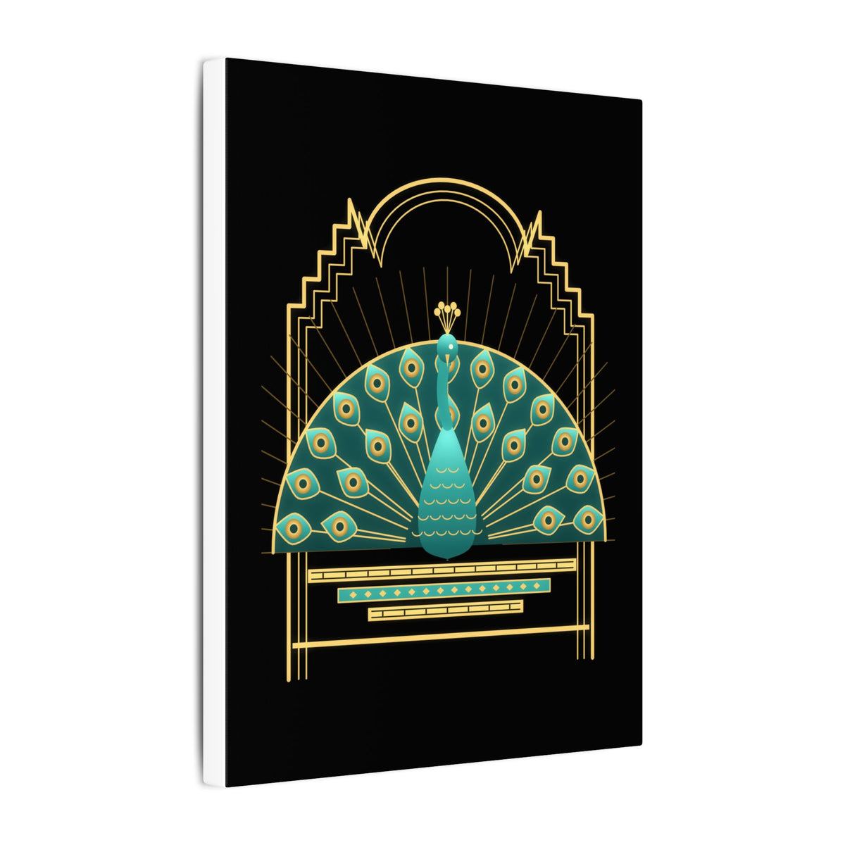Deco Peacock gallery canvas print, view 7