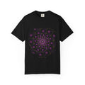The Droste Spiral graphic tee in Black, original art by AuraCanvas