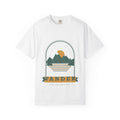 Wander graphic tee in White, original art by AuraCanvas