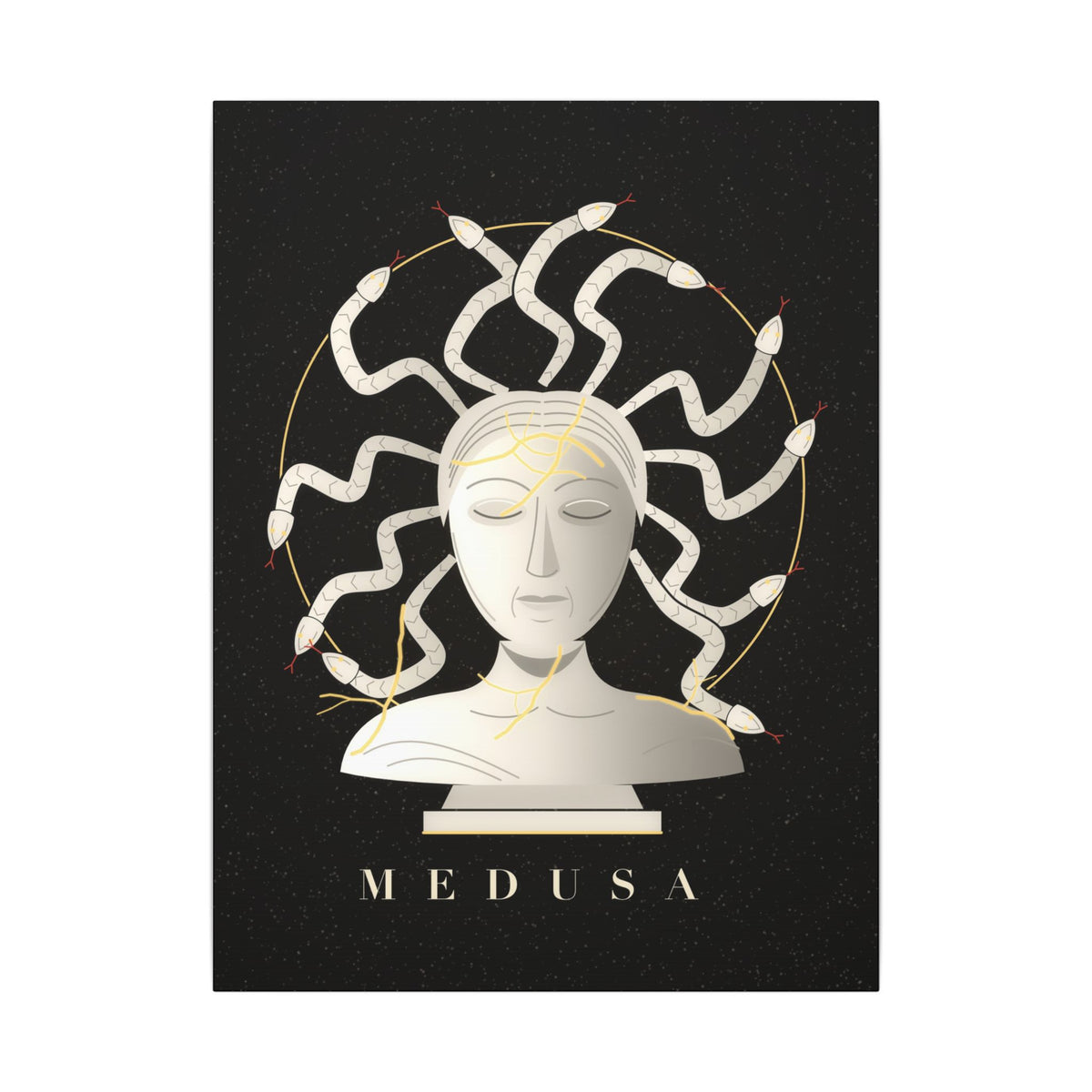 Kintsugi Medusa gallery canvas print, view 1