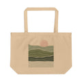 Olive Horizon organic cotton tote bag, view 1