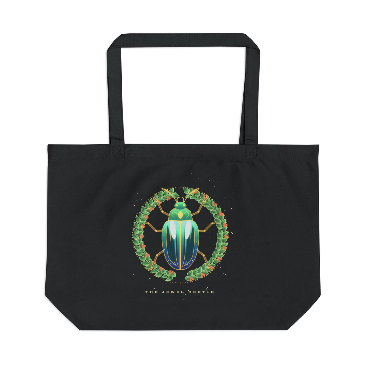 Jewel Beetle organic cotton tote bag, view 1