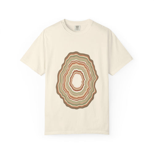 Agate graphic tee in Ivory, original art by AuraCanvas