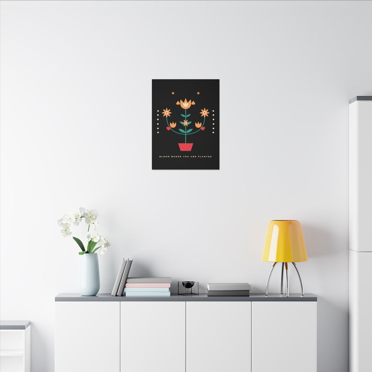 Folk Bloom gallery canvas print, view 6
