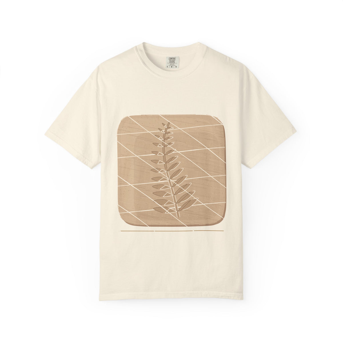 Impression graphic tee in Ivory, original art by AuraCanvas