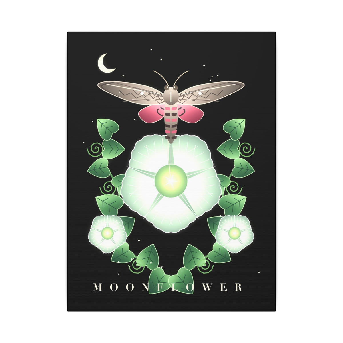 Moonflower gallery canvas print, view 3