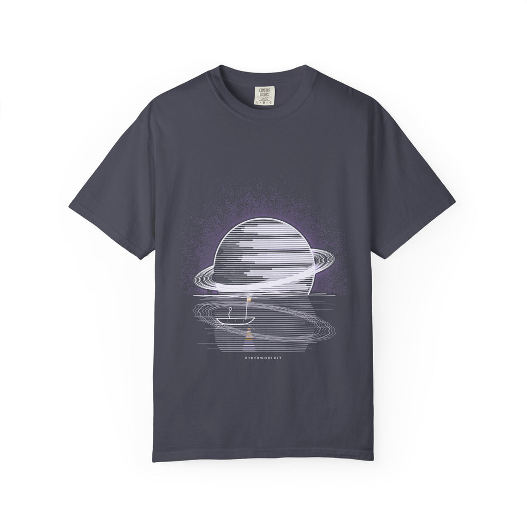 Otherworldly graphic tee in Navy, original art by AuraCanvas