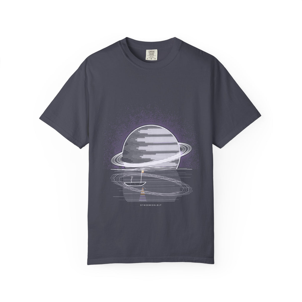 Otherworldly graphic tee in Navy, original art by AuraCanvas