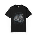 The Vortex Street graphic tee in Black, original art by AuraCanvas