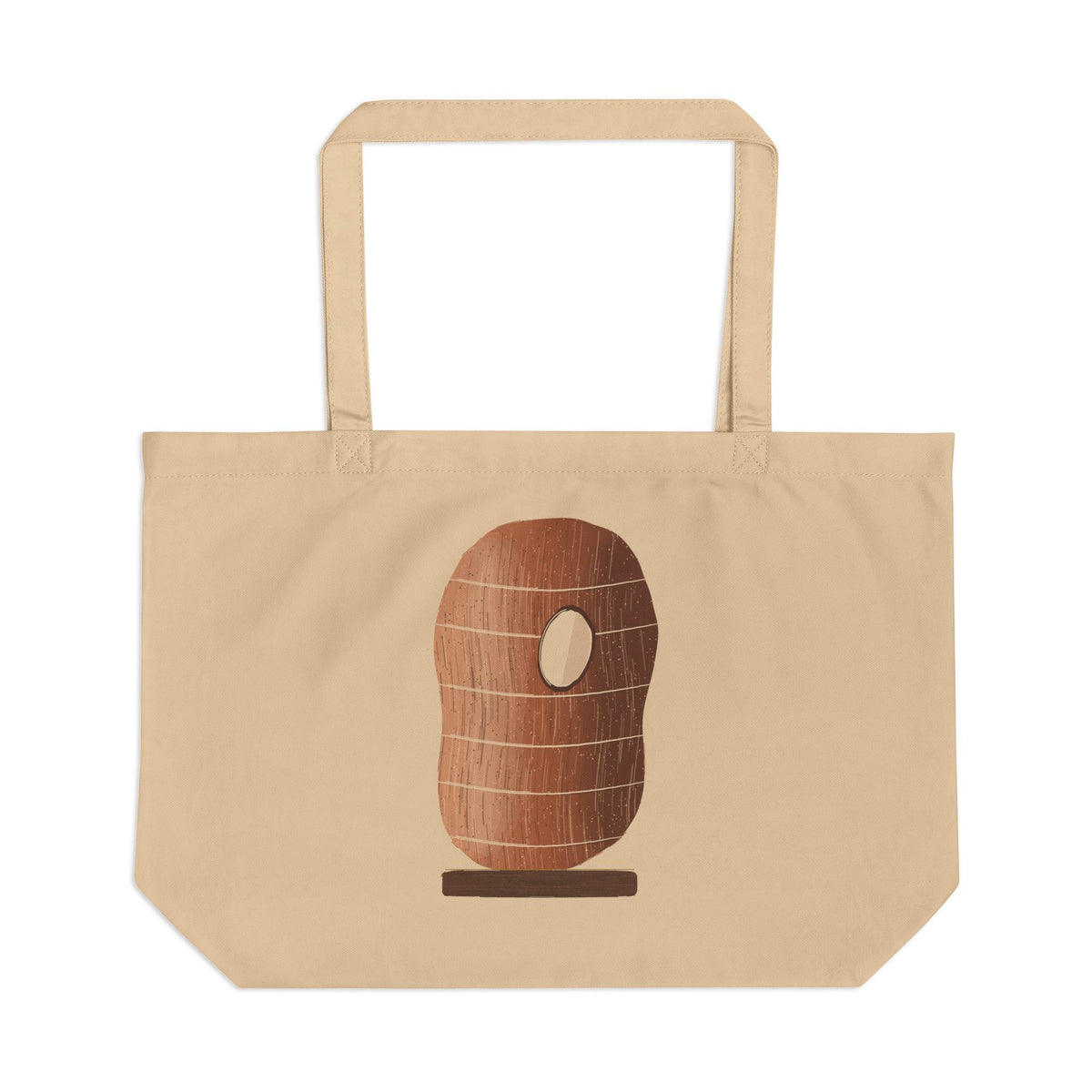 Sculpted Earth organic cotton tote bag, view 1