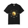 Solar Ascension graphic tee in Black, original art by AuraCanvas