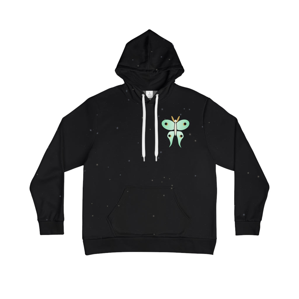 Luna Moth all-over print hoodie, view 3