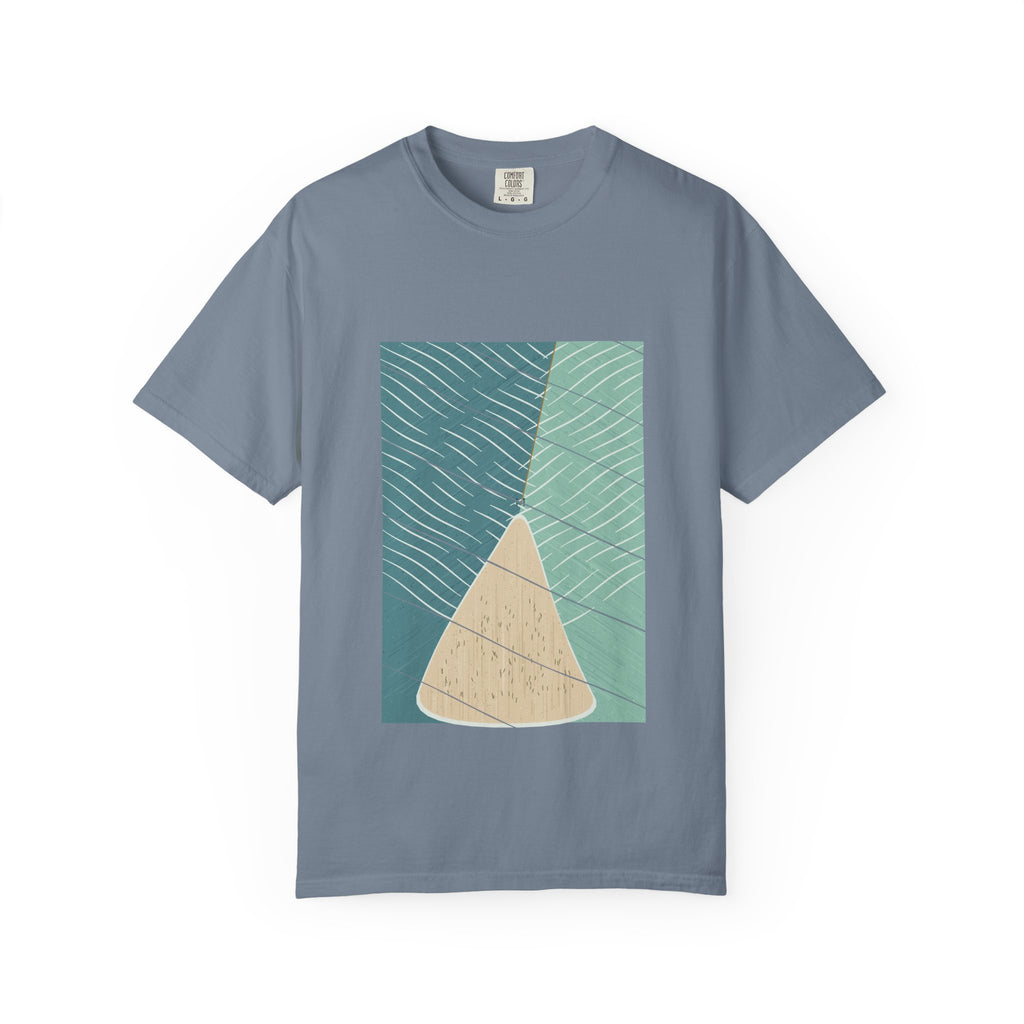 Grenen graphic tee in Blue Jean, original art by AuraCanvas