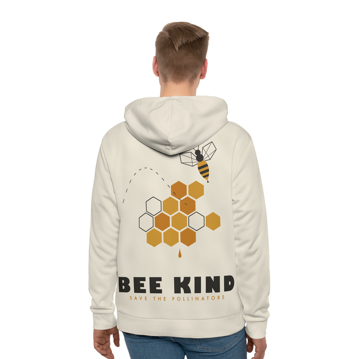 Bee Kind all-over print hoodie, view 2