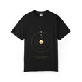 The Laplace Resonance graphic tee in Black, original art by AuraCanvas