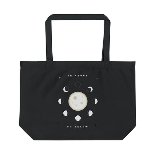 As Above, So Below organic cotton tote bag, view 1