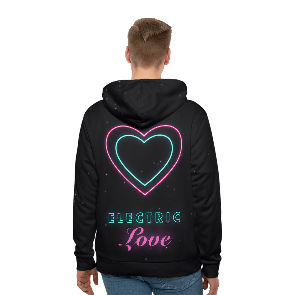 Electric Love all-over print hoodie, view 2