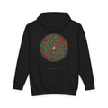 The Cone Mosaic heavyweight hoodie in Black, original art by AuraCanvas