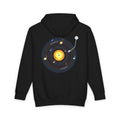 Music of the Spheres heavyweight hoodie in Black, original art by AuraCanvas