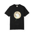 The Receding Moon graphic tee in Black, original art by AuraCanvas