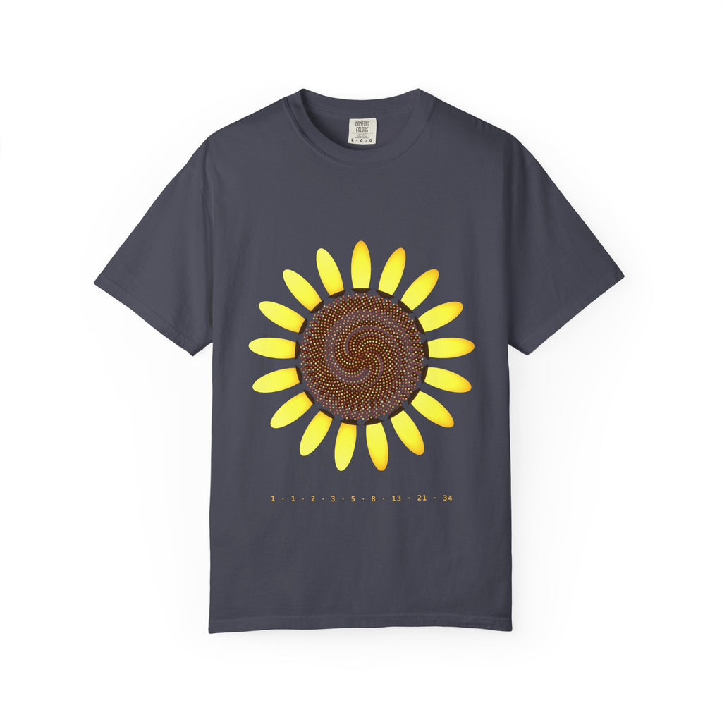 Golden Ratio graphic tee in Navy, original art by AuraCanvas