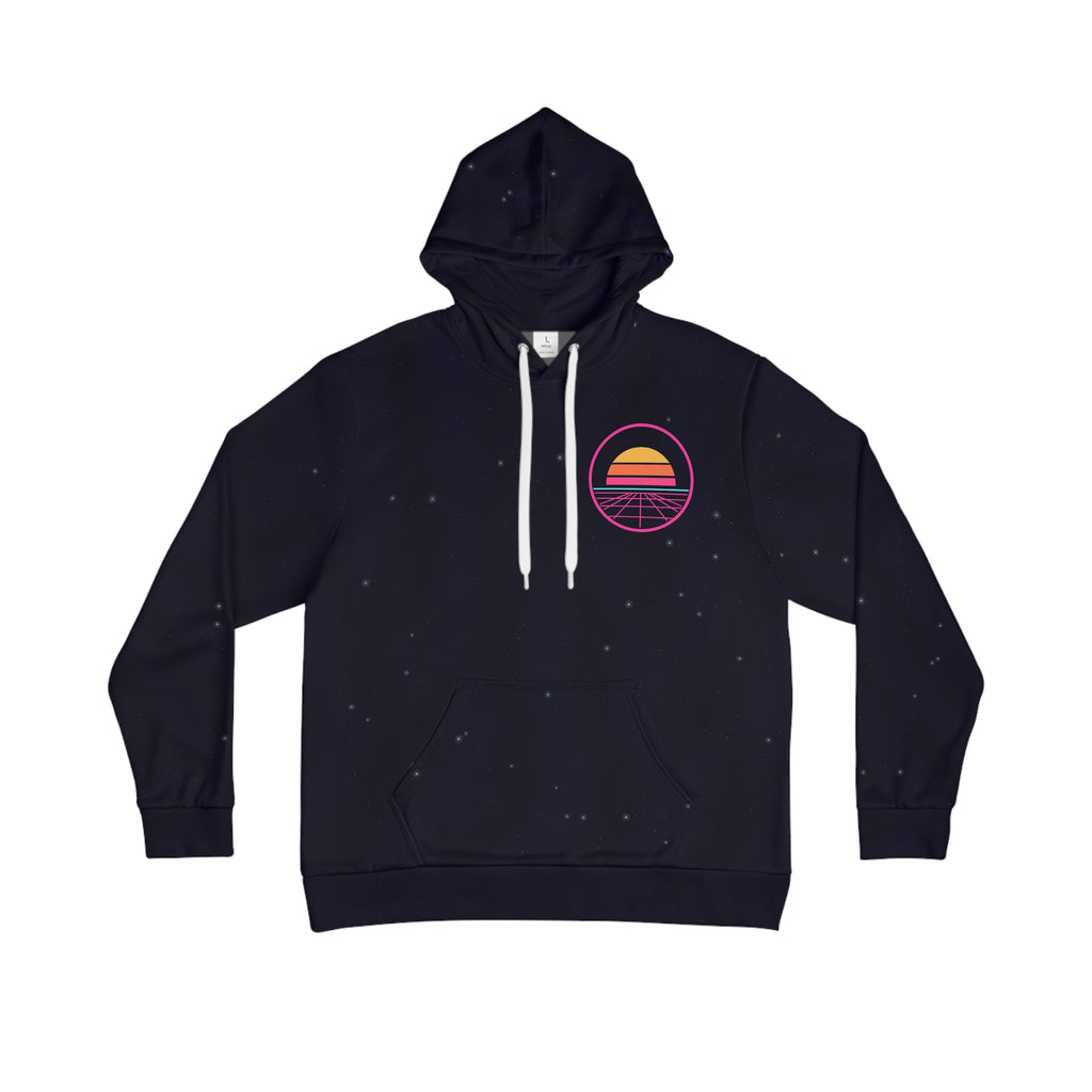 Outrun all-over print hoodie, view 3