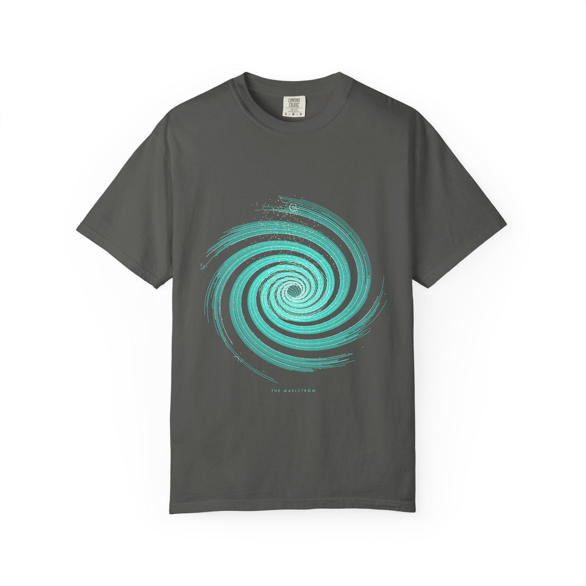 The Maelstrom graphic tee in Pepper, original art by AuraCanvas