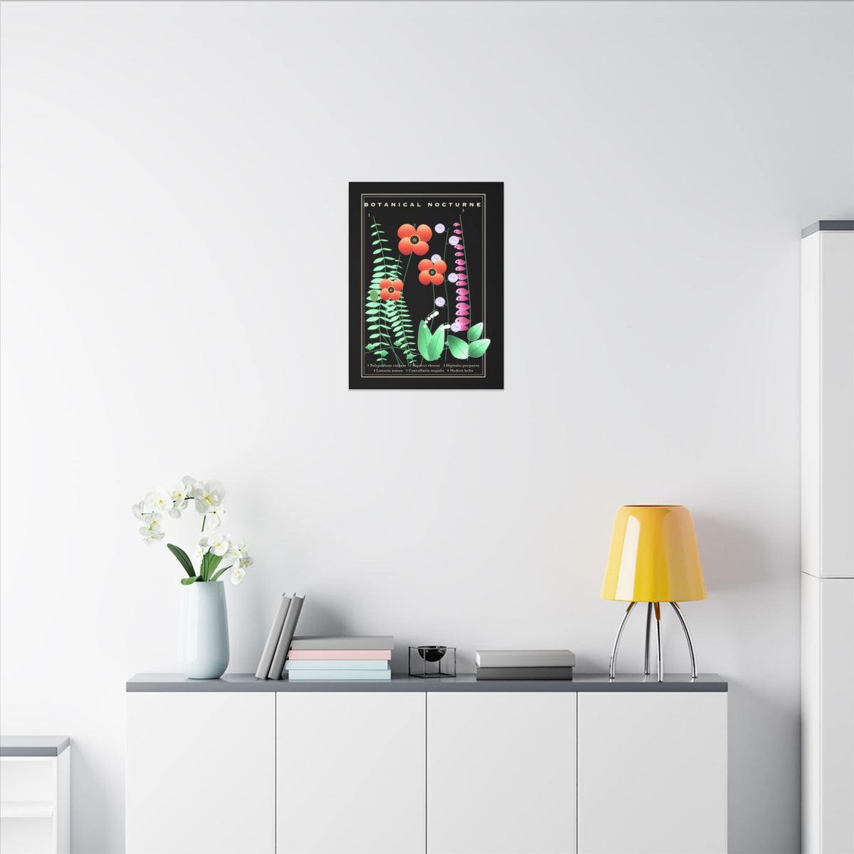 Botanical Nocturne gallery canvas print, view 6