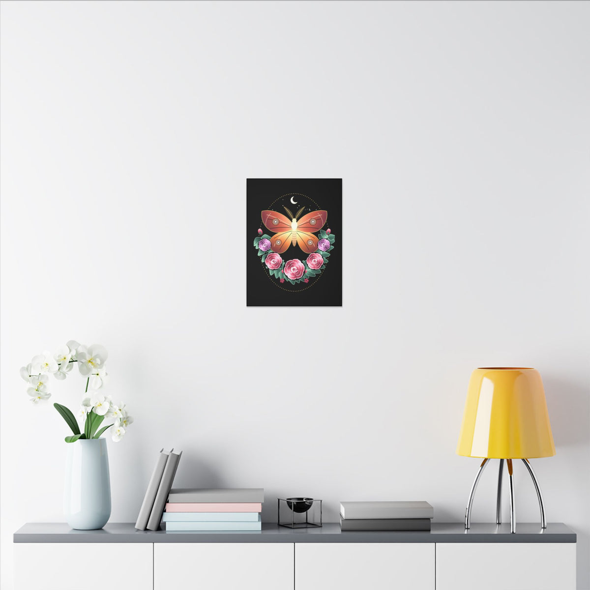 Moth and Rose gallery canvas print, view 12