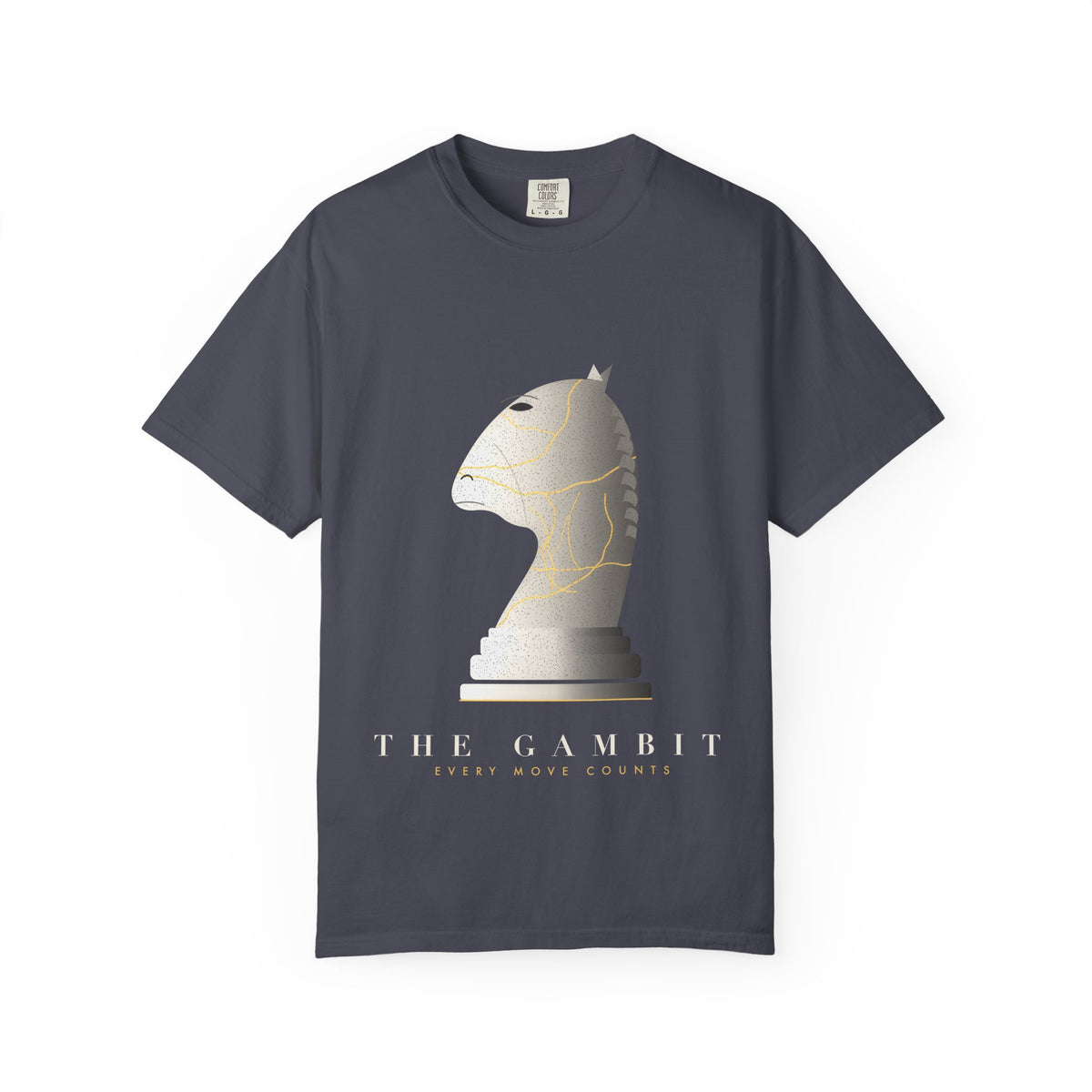 The Gambit graphic tee in Navy, original art by AuraCanvas