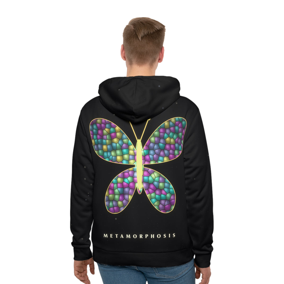 Glass Wings all-over print hoodie, view 2