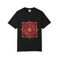 The Sri Yantra graphic tee in Black, original art by AuraCanvas