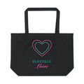 Electric Love organic cotton tote bag, view 1