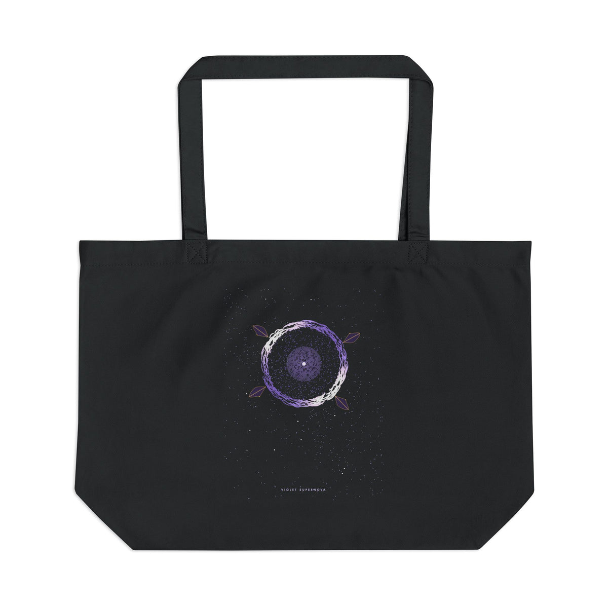 Violet Supernova organic cotton tote bag, view 1