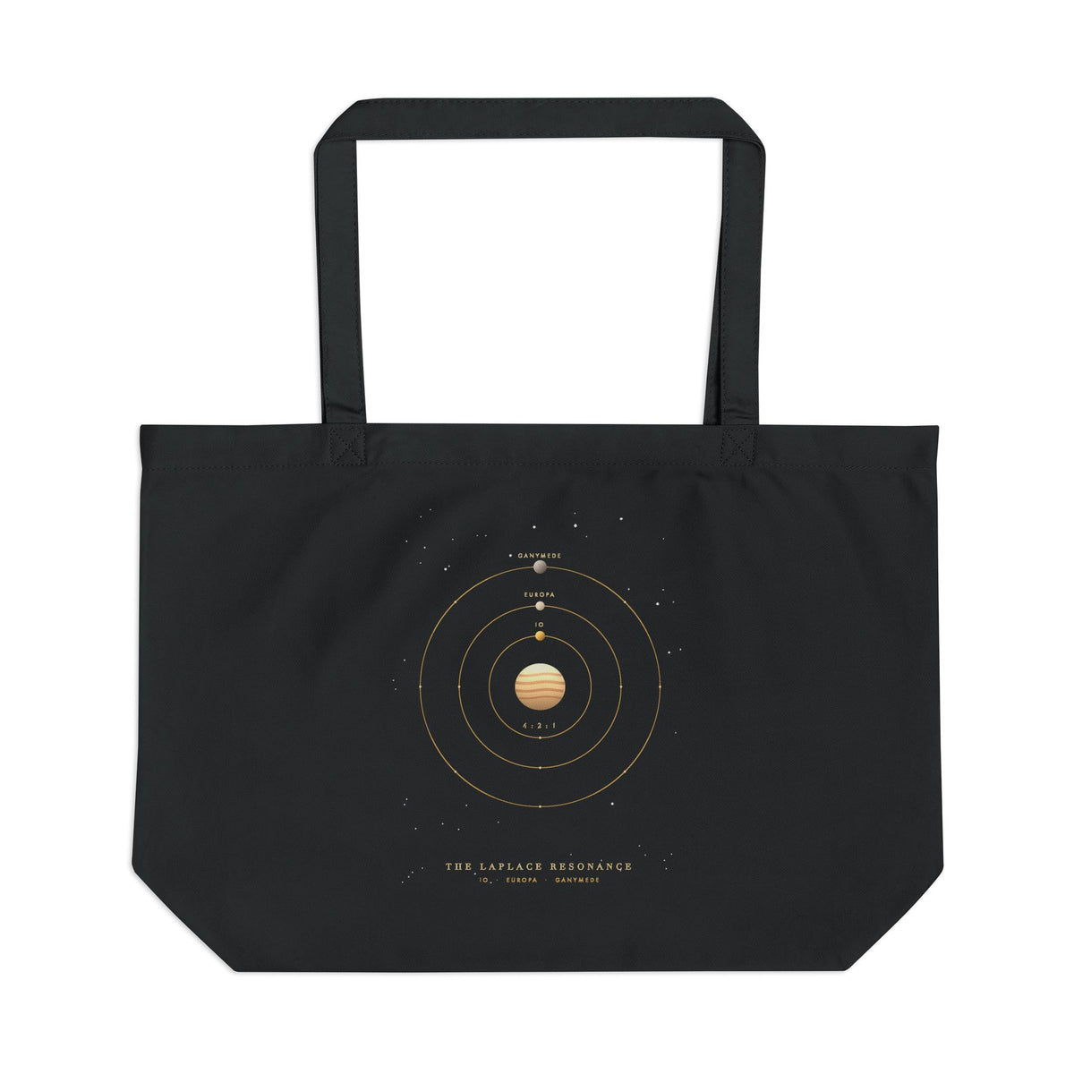 The Laplace Resonance organic cotton tote bag, view 1