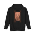 Petra heavyweight hoodie in Black, original art by AuraCanvas