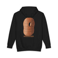 Sculpted Earth heavyweight hoodie in Black, original art by AuraCanvas