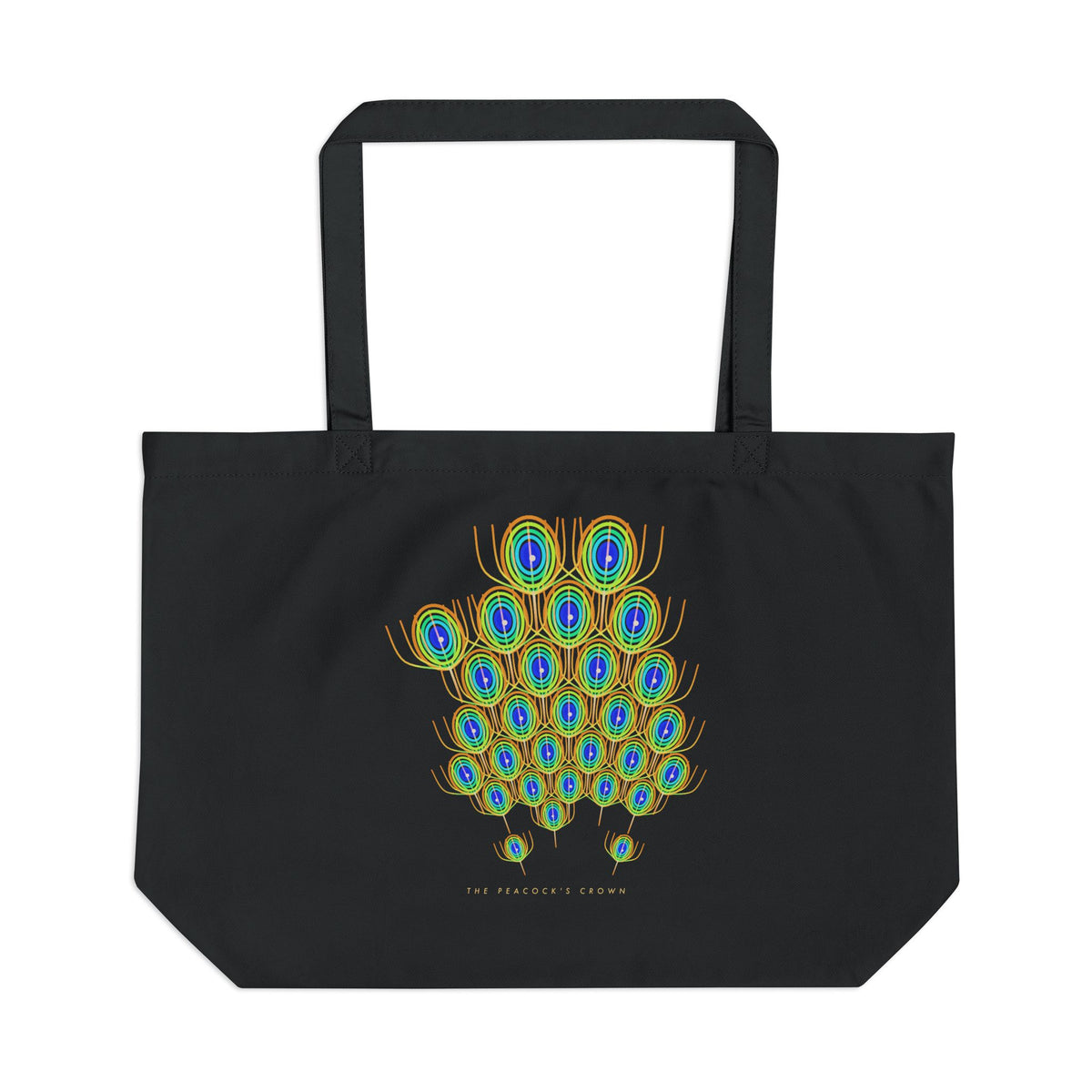 The Peacock's Crown organic cotton tote bag, view 1