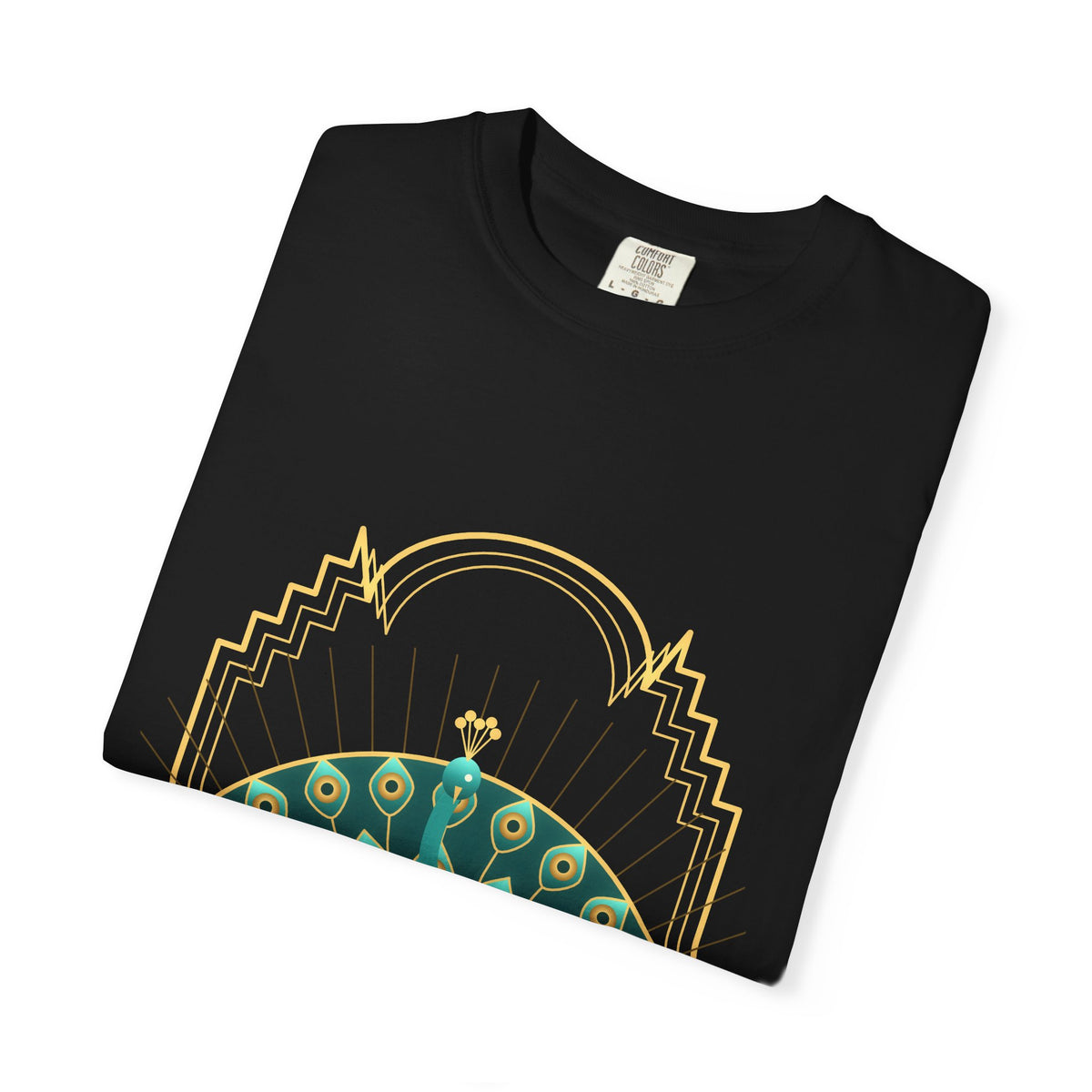Deco Peacock graphic tee, view 7