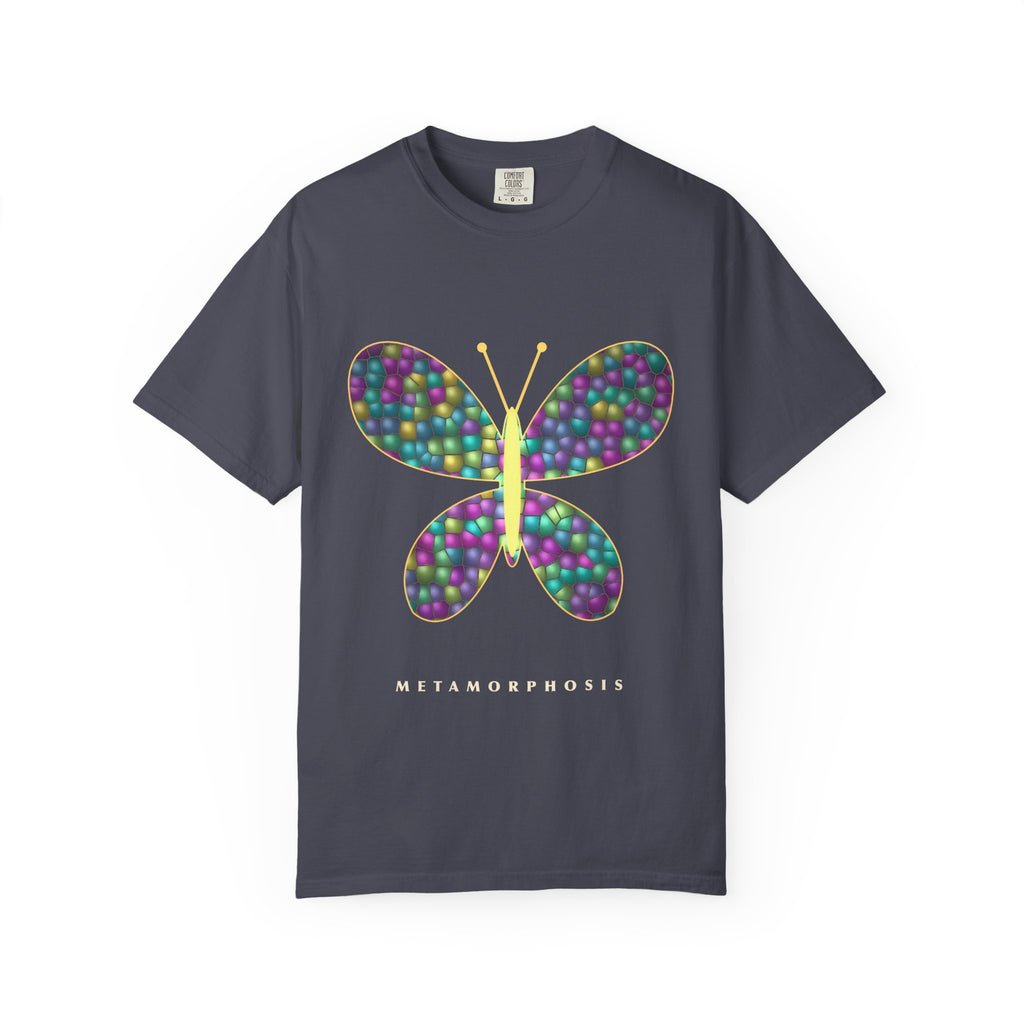 Glass Wings graphic tee in Navy, original art by AuraCanvas