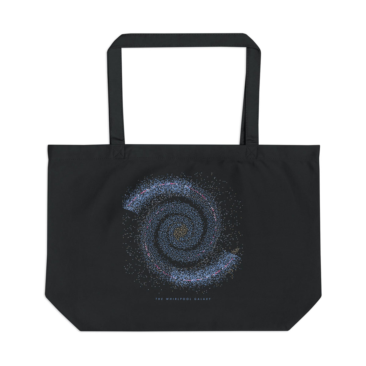 The Whirlpool Galaxy organic cotton tote bag, view 1